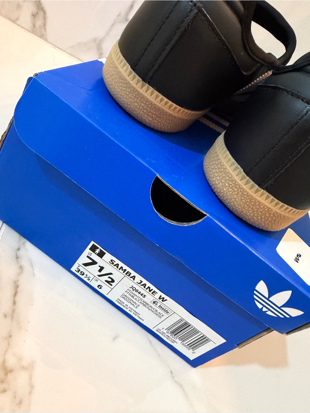 adidas Samba Mary Jane Sneakers in Black, White, Gum - Picture 3 of 6